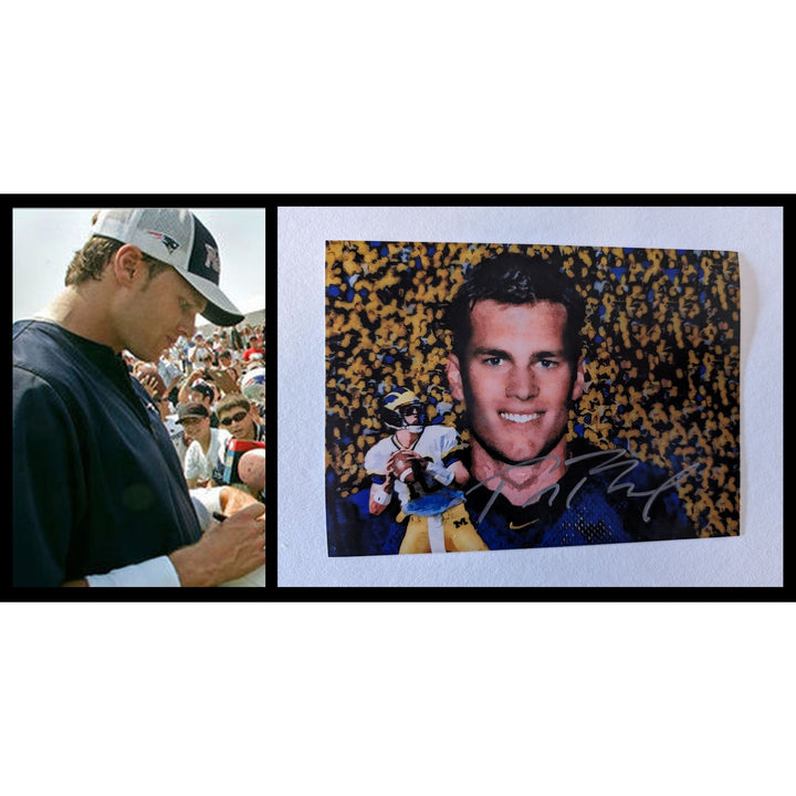 Tom Brady Michigan Wolverines 8x10 photograph signed with proof