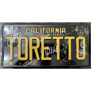 Fast and Furious Toretto Vin Diesel Paul Walker cast signed license plate with proof