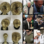 Load image into Gallery viewer, Pele, Franz Beckenbauer, Diego Maradona, Johan Cruyff, Leo Messi, Zinedine Zidane World Cup trophy signed with proof
