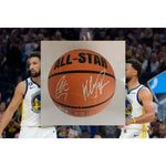 Load image into Gallery viewer, Stephen Curry Klay Thompson Golden State Warriors full size basketball signed with proof with free case
