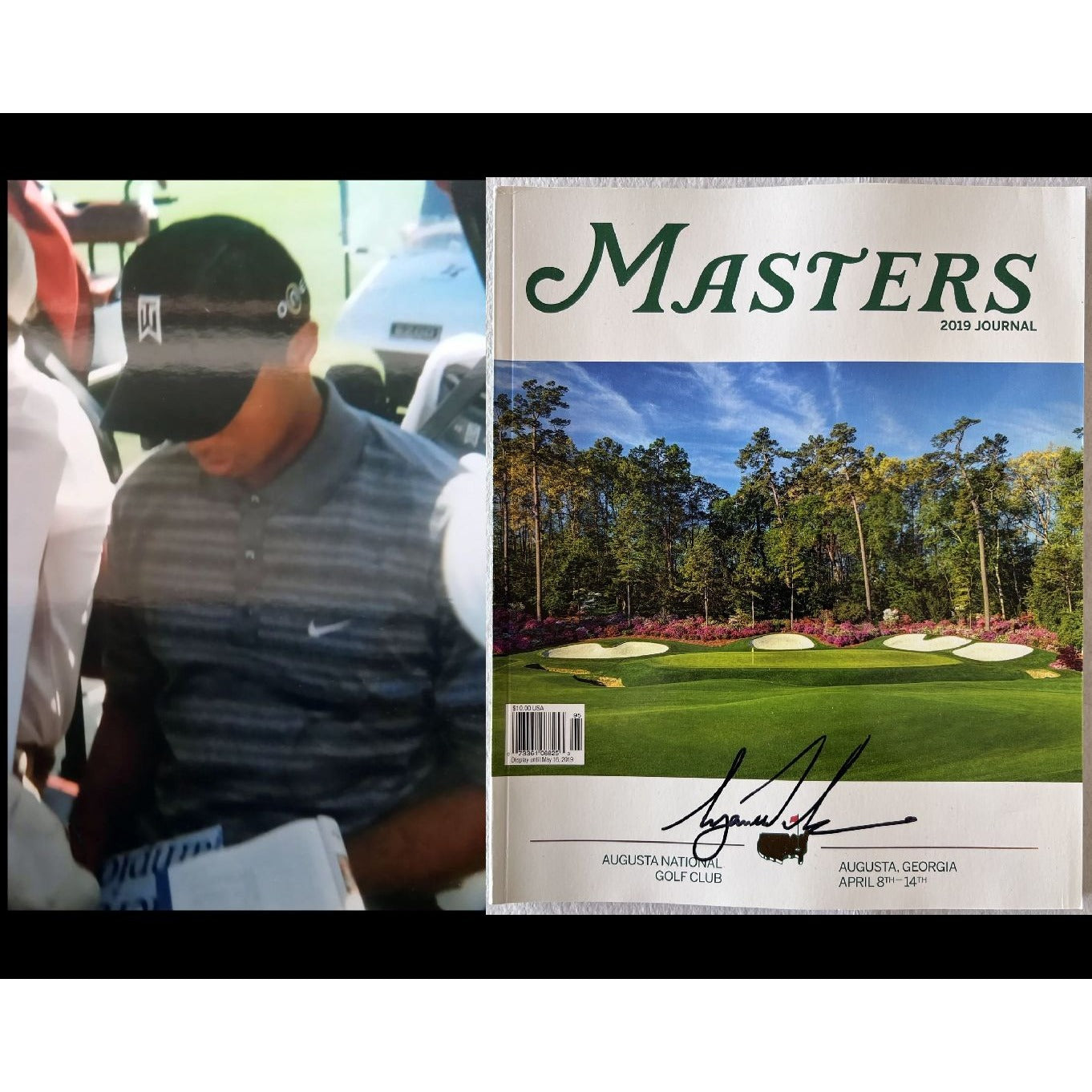 Tiger Woods 2019 Masters Journal signed with proof
