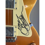 Load image into Gallery viewer, Ronnie James Dio, Ozzy Osbourne, Tony Iommi, Black Sabbath Les Paul style guitar signed with proof
