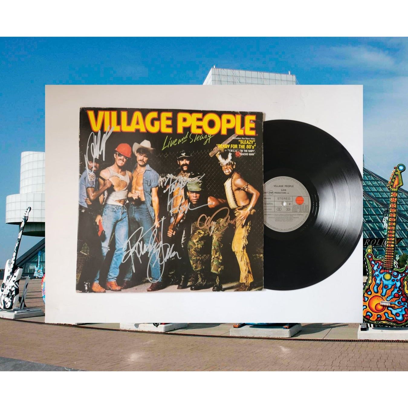 The Village People sleazy ready for the '80s lp signed