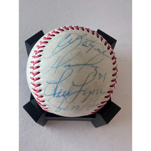 Boston Red Sox greats Carl Yastrzemski David Ortiz Fred Lynn Jim Rice Carlton Fisk 13 and all signed baseball with proof