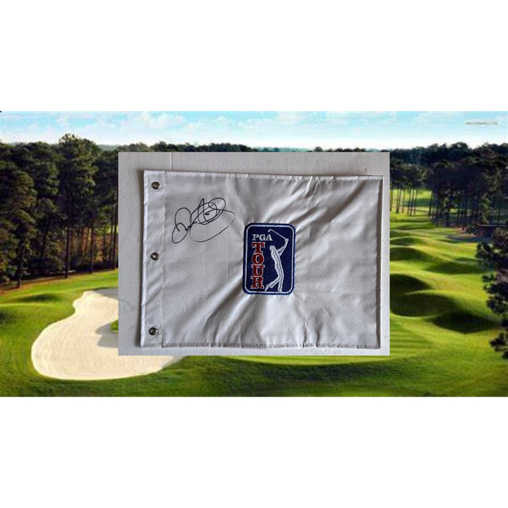 Rory McIlroy PGA embroidered flag signed with proof