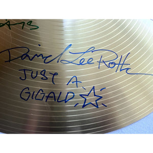 Eddie Van Halen David Lee Roth Sammy Hagar Alex Van Halen Michael Anthony Cymbal 18" signed with proof