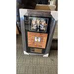 Load image into Gallery viewer, San Antonio Spurs Kawhi Leonard Tim Duncan Tony Parker Manu Ginobili 2014 NBA champions parque hardwood floorboard framed 32x18
