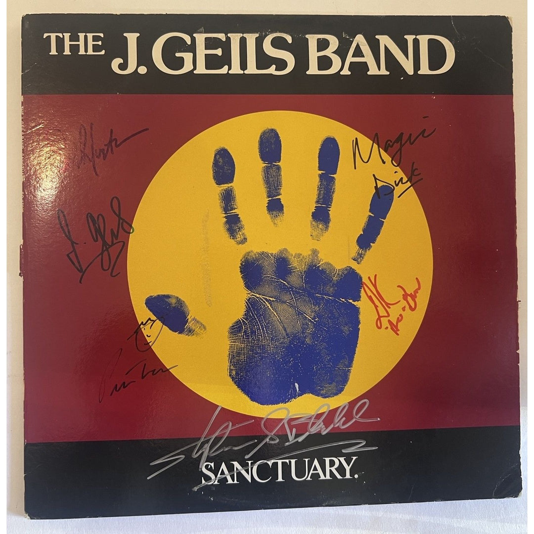 Geils Band original Sanctuary LP Peter Wolf, Magic Dick, Seth Justman, Danny Klein and J. Geils signed with proof