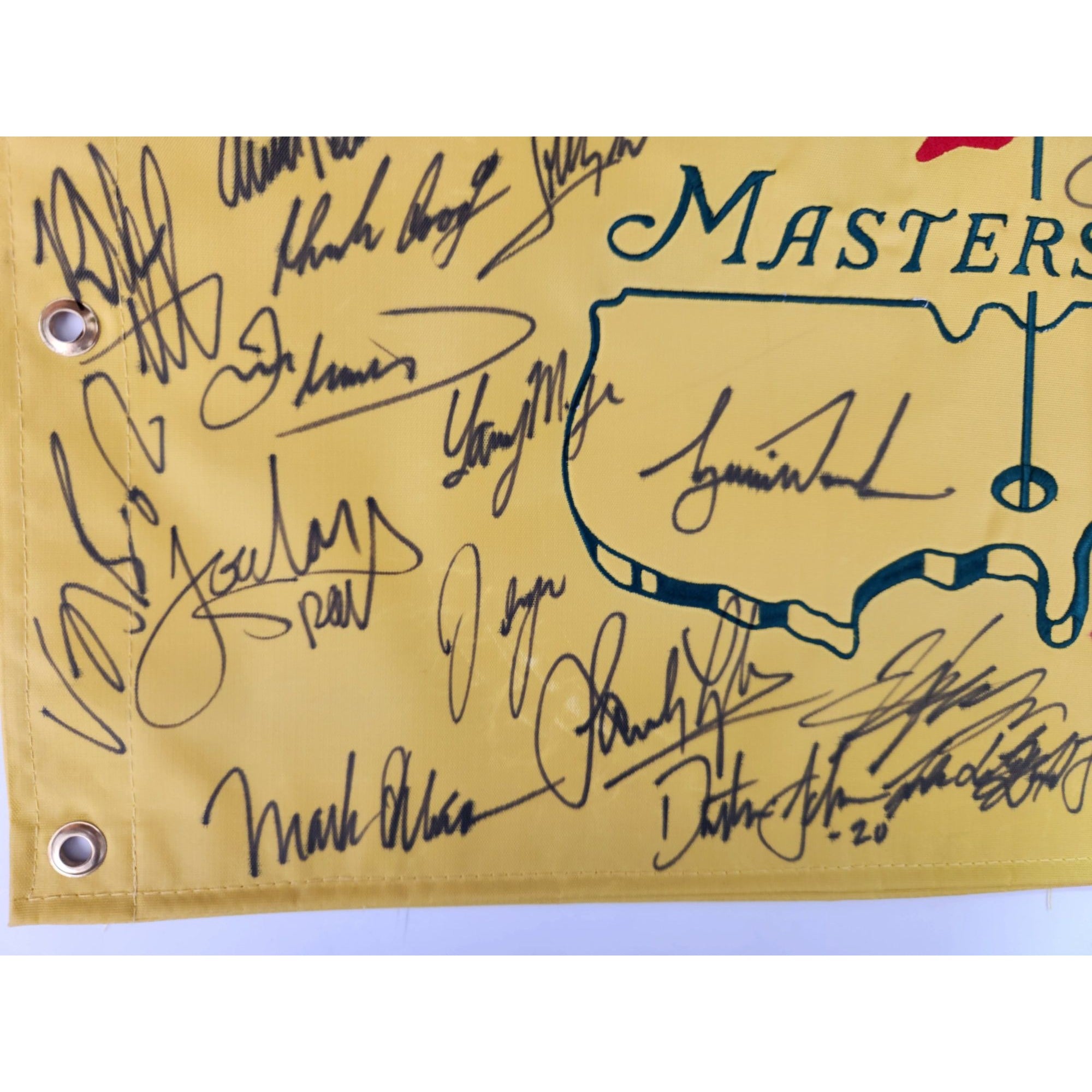 Masters champions Sam Sneed Jack Nicklaus Tiger Woods Arnold Palmer Phil Mickelson 30 former Champions signed with proof