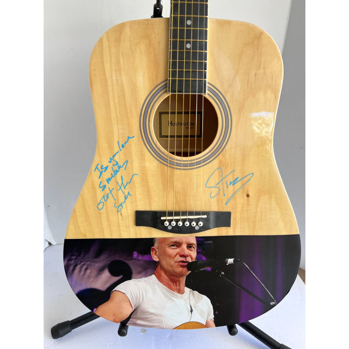 Sting  One of A kind 39' inch full size acoustic guitar signed with proof