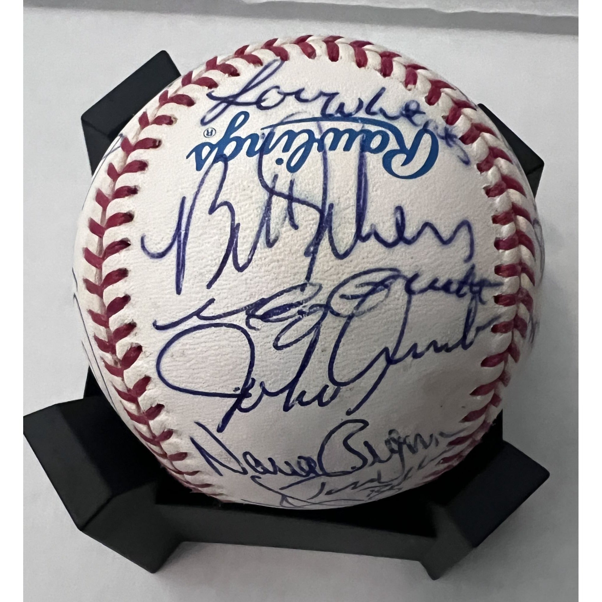 Kirk Gibson Willie Hernandez Sparky Anderson Detroit Tigers World Series champions team signed baseball with proof