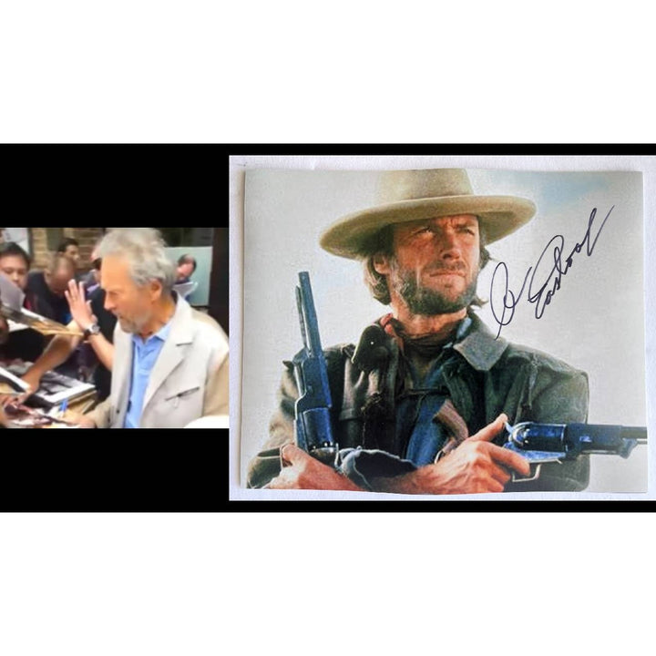 Clint Eastwood 8 x 10 photo signed  with proof