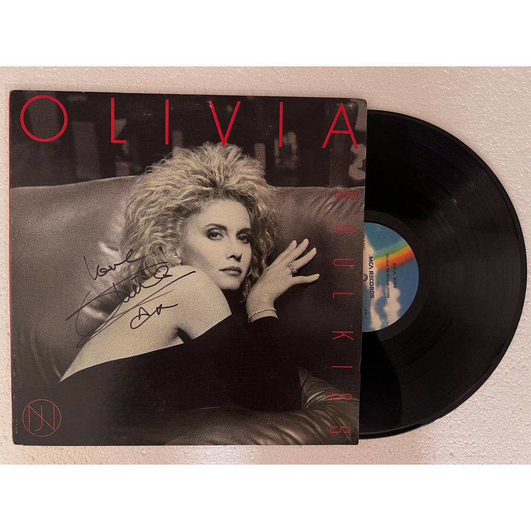 Olivia Newton-John Soulkiss original lp signed with proof