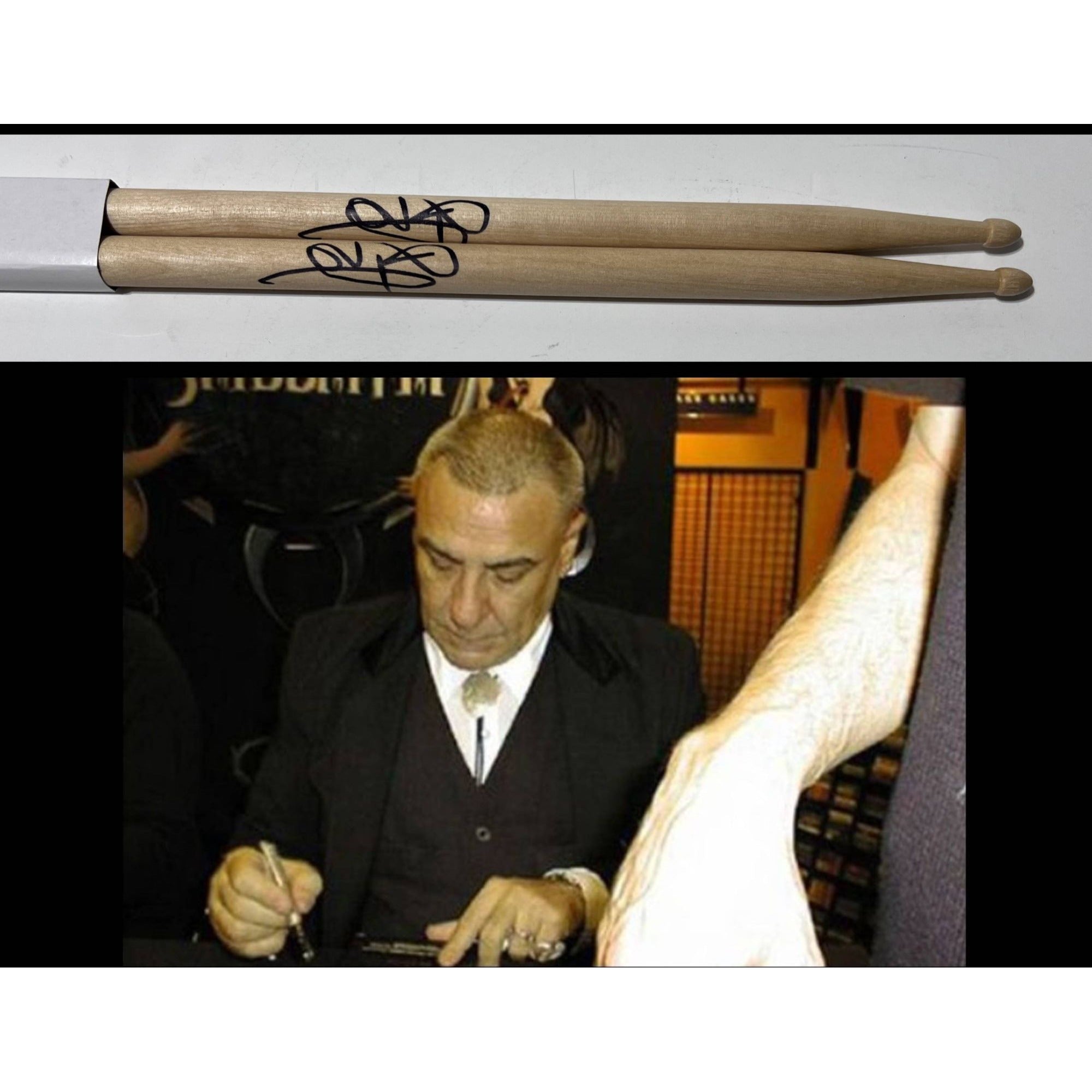 Bill Ward Black Sabbath Drumsticks signed with proof