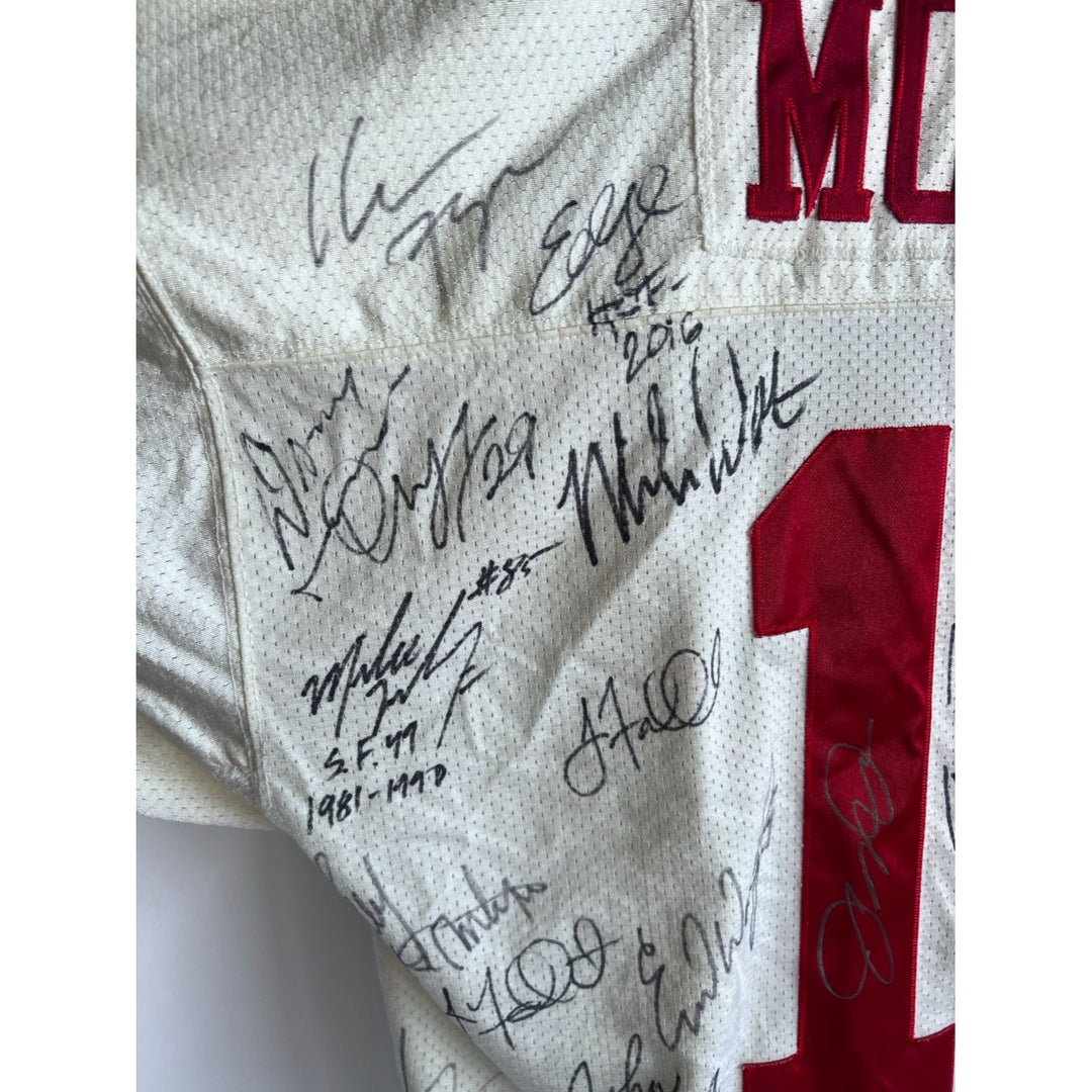 San Francisco 49ers 1988 -89  Joe Montana size xl Super Bowl Champions team signed game model jersey signed with proof