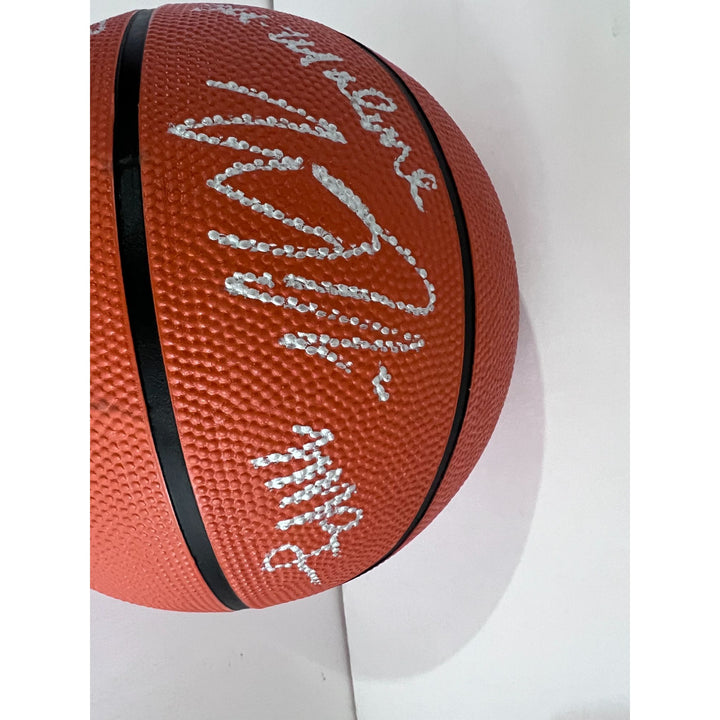 Nikola Jokic, Jamal Murray, Aaron Gordon, Michael Porter Jr, Mike Malone Denver Nuggets Spalding full size NBA basketball signed with proof