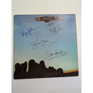 The Eagles Bernie Leaden Randy Meisner Glenn Frey Don Henley original vintage LP signed with proof