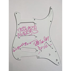 Pink Floyd Rodger Waters David Gilmour Nick Mason Richard Wright electric guitar pickguard signed with proof