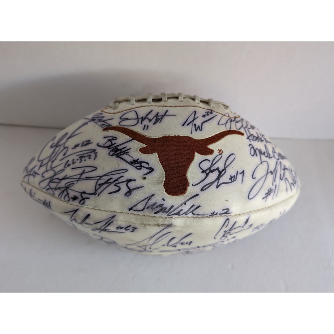 Texas Longhorns Colt McCoy Mack Brown team signed football