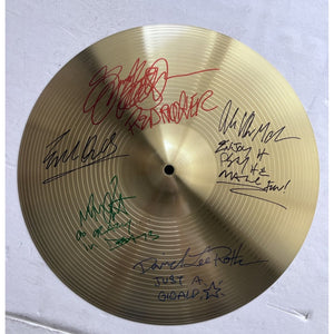 Eddie Van Halen David Lee Roth Sammy Hagar Alex Van Halen Michael Anthony Cymbal 18" signed with proof