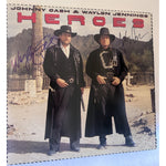 Load image into Gallery viewer, Waylon Jennings and Johnny Cash Heroes original LP signed with proof
