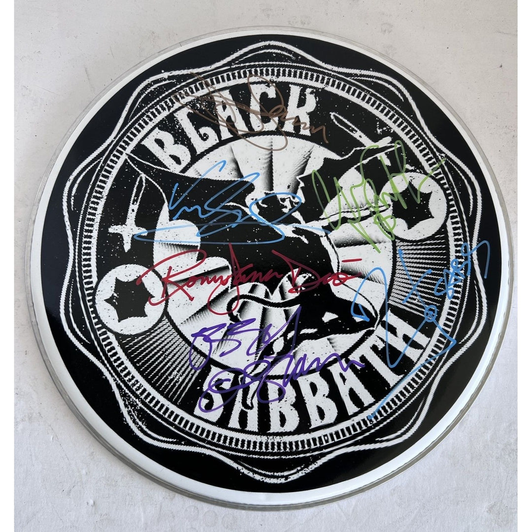 Black Sabbath Ozzy Osbourne, Tony Iommi, Bill Ward, Geezer Butler one-of-a-kind drumhead signed with proof