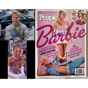Barbie and Ken Margot Robbie and Ryan Gosling full commemorative 1 of a kind People magazine signed with proof