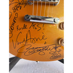 Load image into Gallery viewer, Ozzy Osbourne Ronnie James Dio Tony iomi Bill Ward Geezer Butler Vinnie a piece full size Les Paul electric guitar signed with proof
