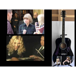Madonna and Taylor Swift One of A kind 39' inch full size acoustic guitar signed with proof