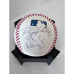 Load image into Gallery viewer, Roy Halladay MLB Hall of Fame pitcher and Albert Pujols Rawlings official MLB game baseball signed with proof
