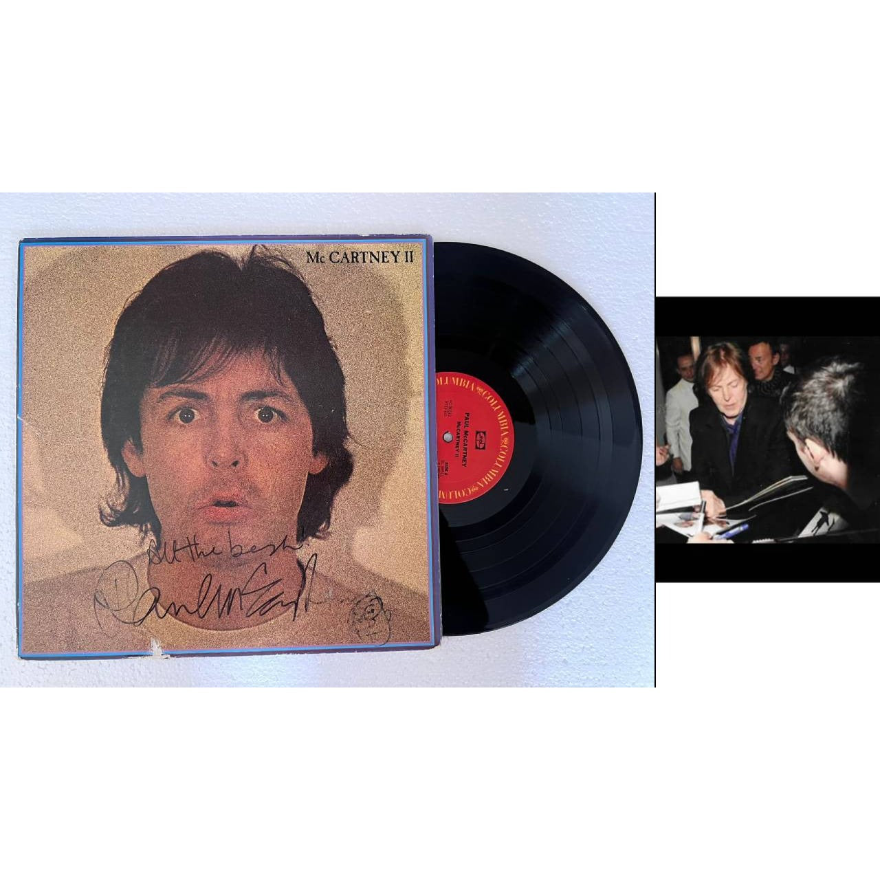 Paul McCartney Mc Cartney II original lp signed with proof