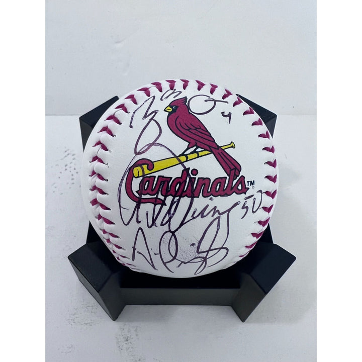 St Louis Cardinals Albert Pujols Adam Wainwright Yadier Molina baseball signed with proof