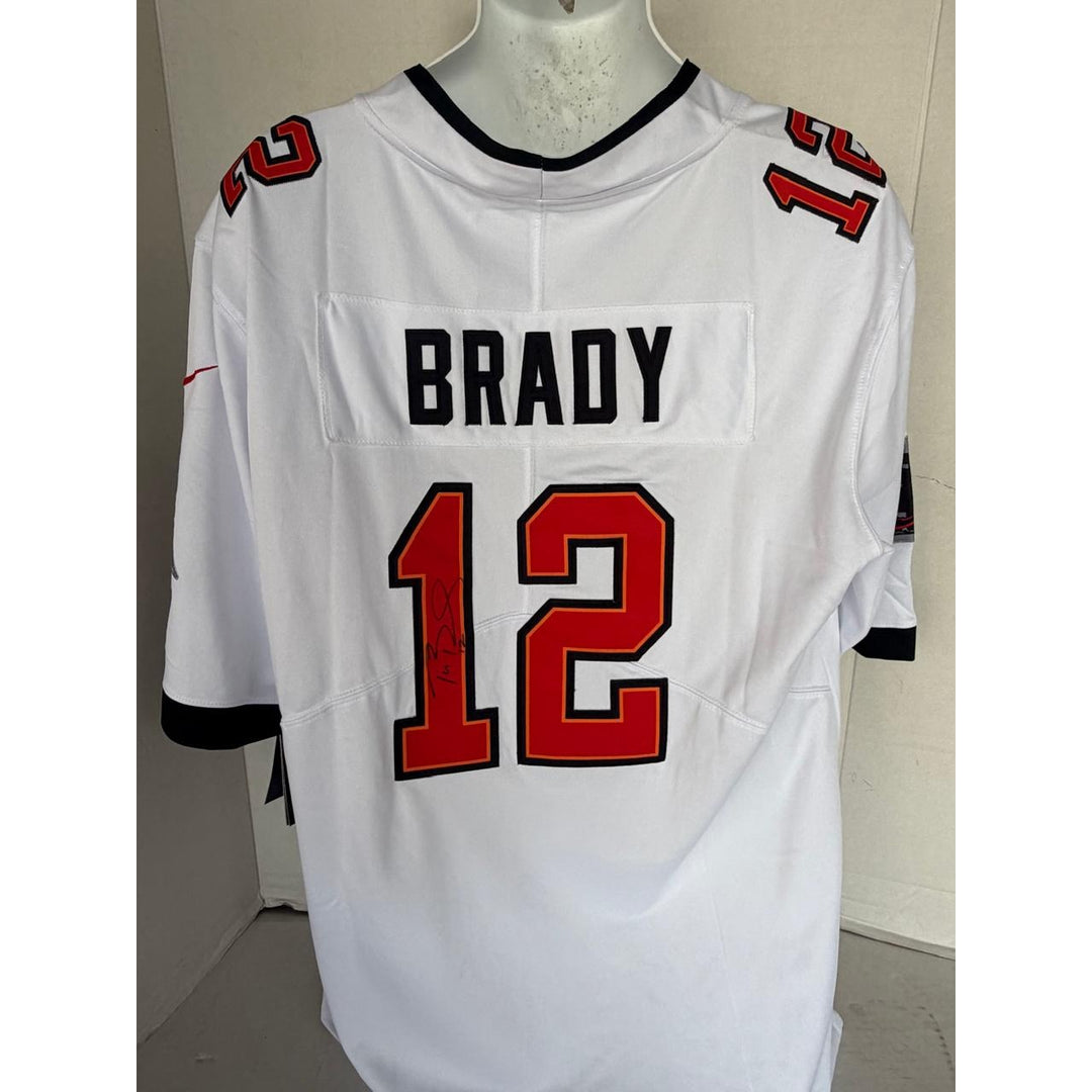 Tom Brady Tampa Bay Buccaneers Nike size L signed with proof.