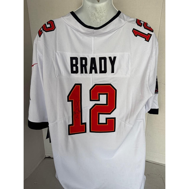 Tom Brady Tampa Bay Buccaneers Nike size L signed with proof.