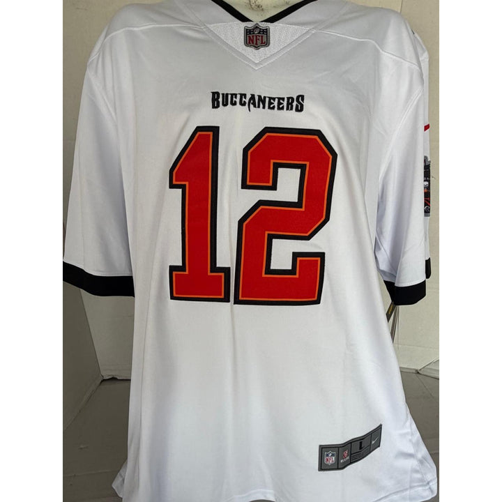Tom Brady Tampa Bay Buccaneers Nike size L signed with proof.