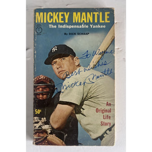 Mickey Mantle New York Yankees vintage book signed