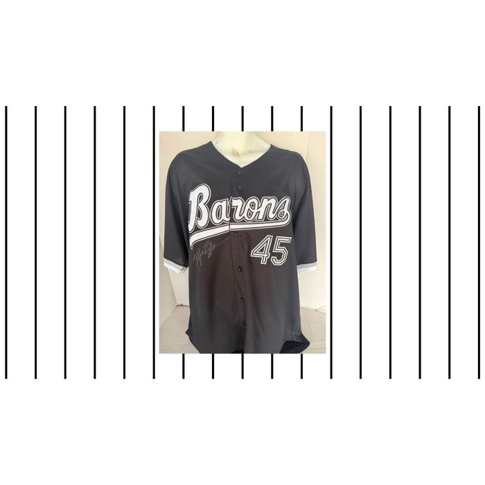 Michael Jordan Birmingham Barons signed jersey black with proof