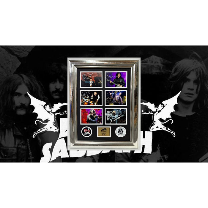 Black Sabbath Ozzy Osbourne  Ronnie James Dio Tony Iommi Geezer Butler Bill Ward Ian Gillan 5x7 photos in museum quality frame
