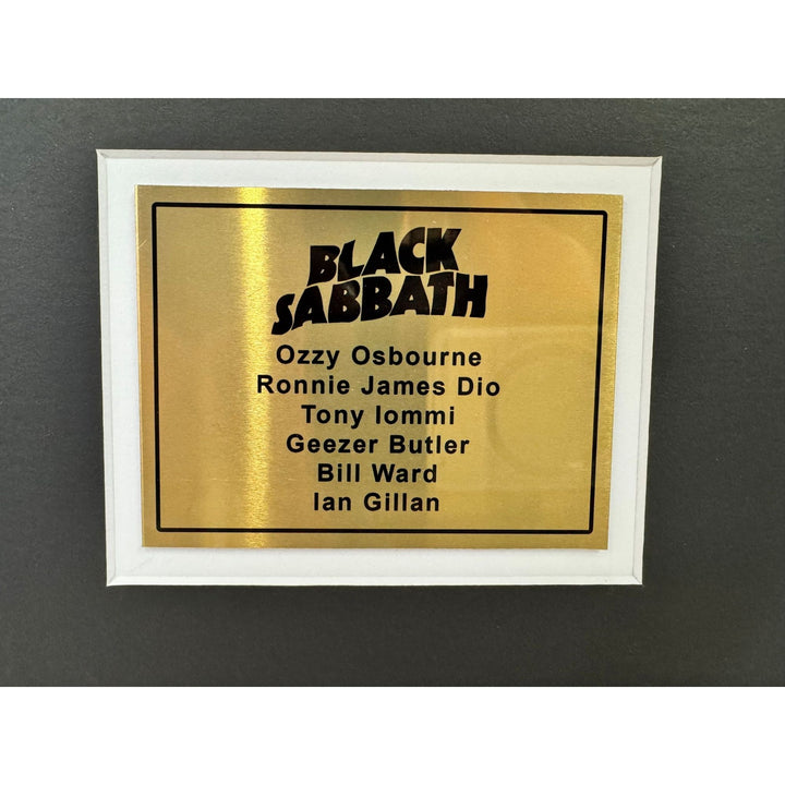 Black Sabbath Ozzy Osbourne  Ronnie James Dio Tony Iommi Geezer Butler Bill Ward Ian Gillan 5x7 photos in museum quality frame.