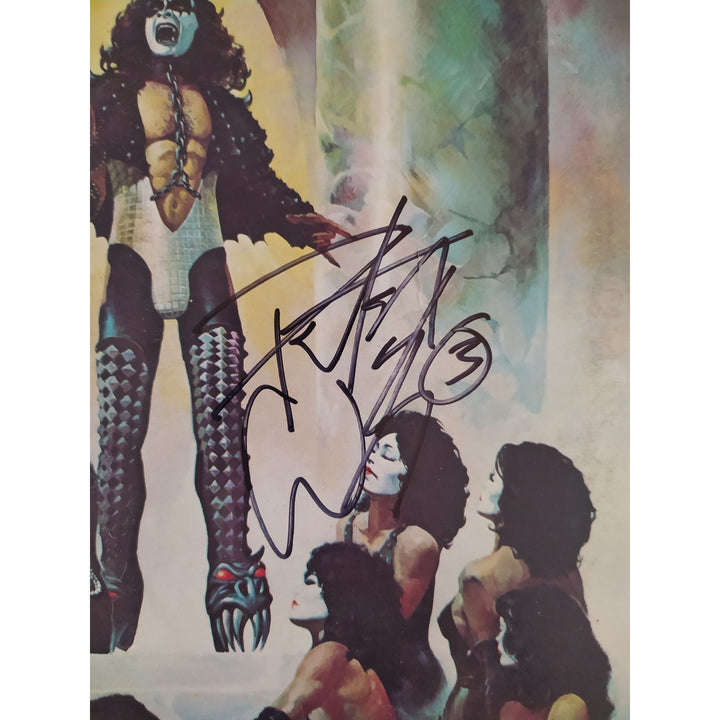 Kiss Love Gun original LP Paul Stanley Gene Simmons Ace Freely Peter Chris signed with proof