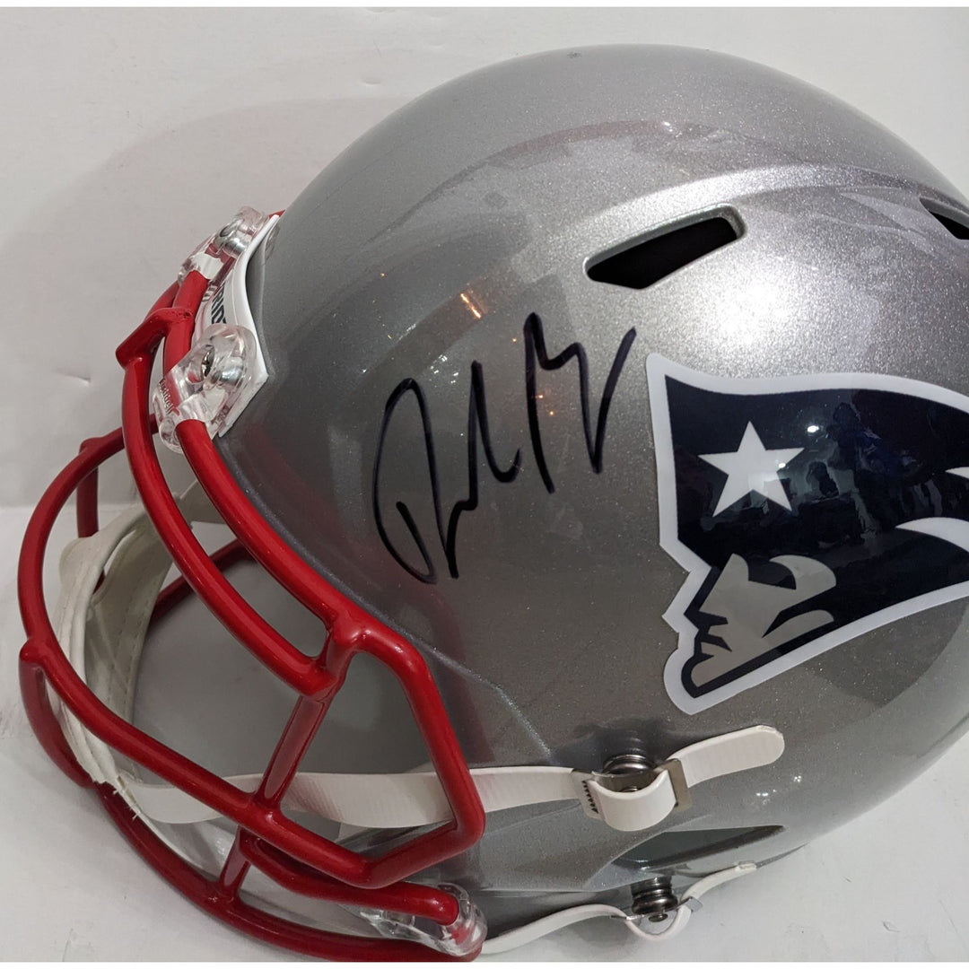 New England Patriots 2025 Drake Maye Riddell full size speed helmets signed with proof