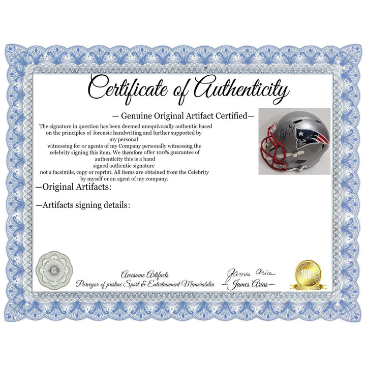 New England Patriots 2025 Drake Maye Riddell full size speed helmets signed with proof