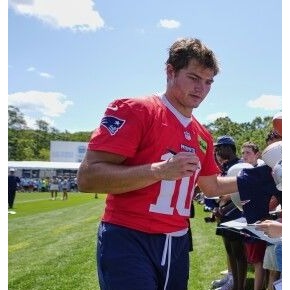 New England Patriots 2025 Drake Maye Riddell full size speed helmets signed with proof