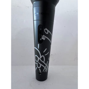 Bruce Springsteen microphone signed with Sketch and photo proof