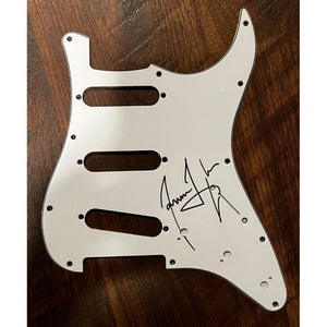 James Taylor electric guitar pickguard signed with proof