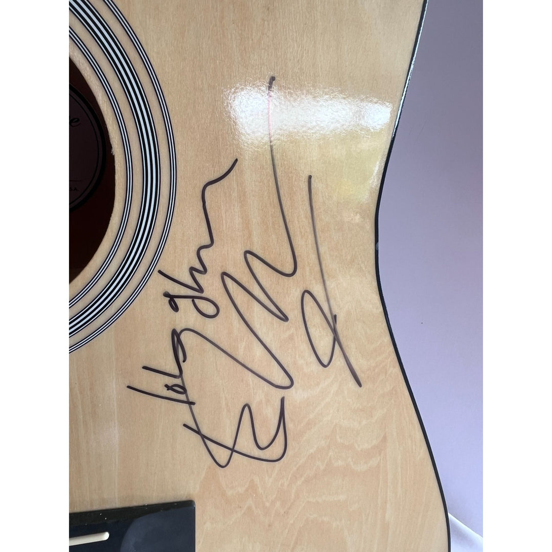 Ed Sheeran signed with Sketch One of a Kind unique full size acoustic guitar signed with proof