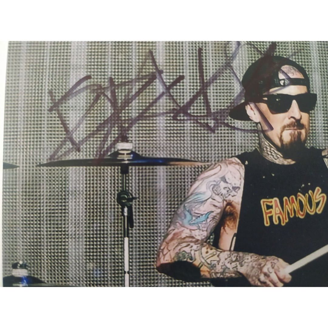 Travis Barker Blink 182 drummer 5x7 photo signed with proof