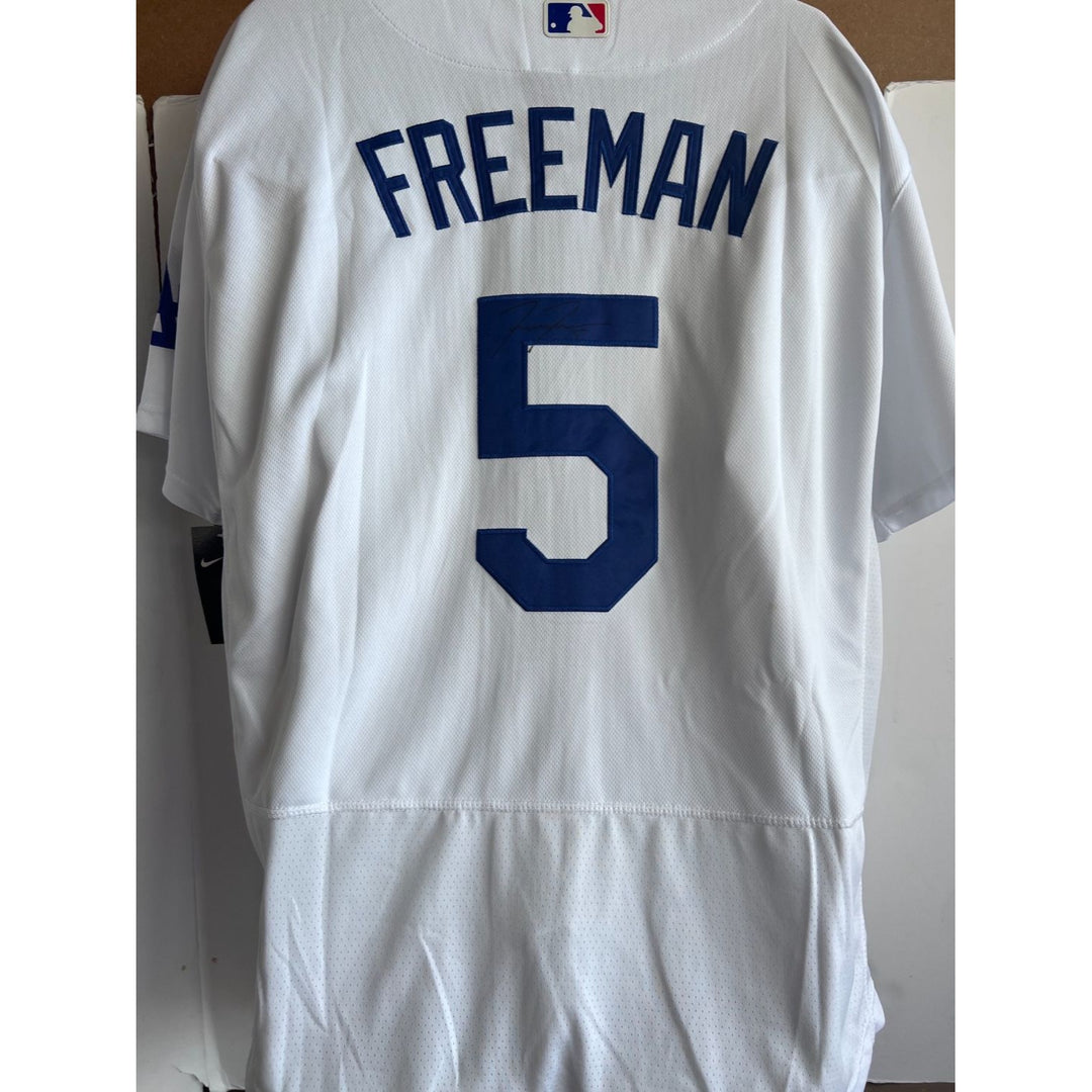 Freddie Freeman Los Angeles Dodgers game model jersey signed with proof