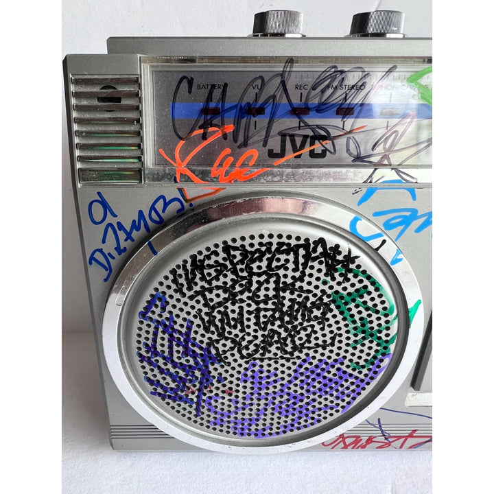 Tupac, 50 Cent, Lil Wayne, Run DMC, ghetto blaster signed with proof