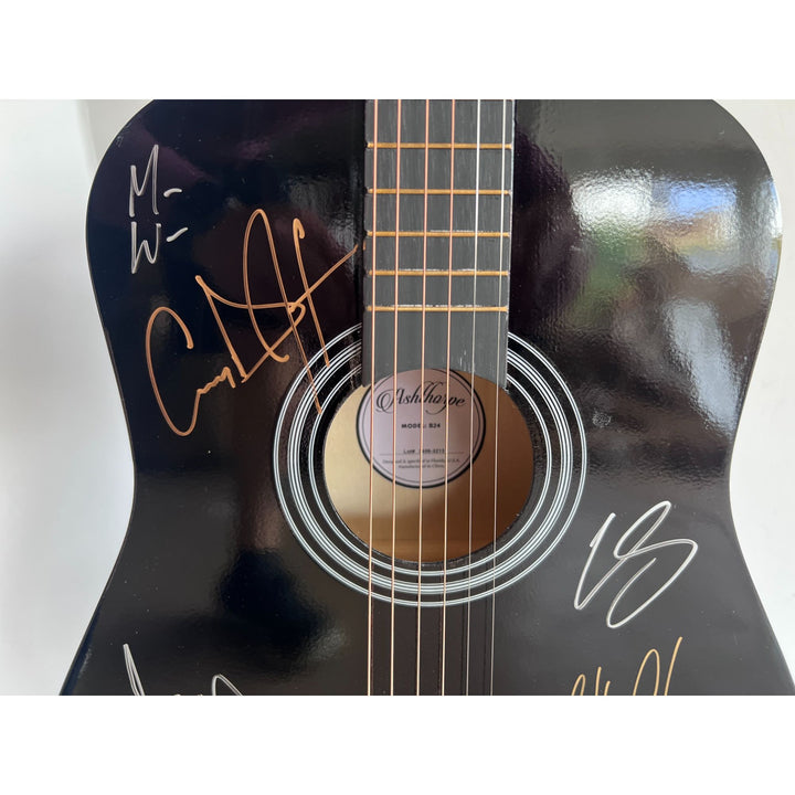 Ziggy, Julian, Stephen, Damian, Ky-Mani Marley acoustic guitar signed with proof